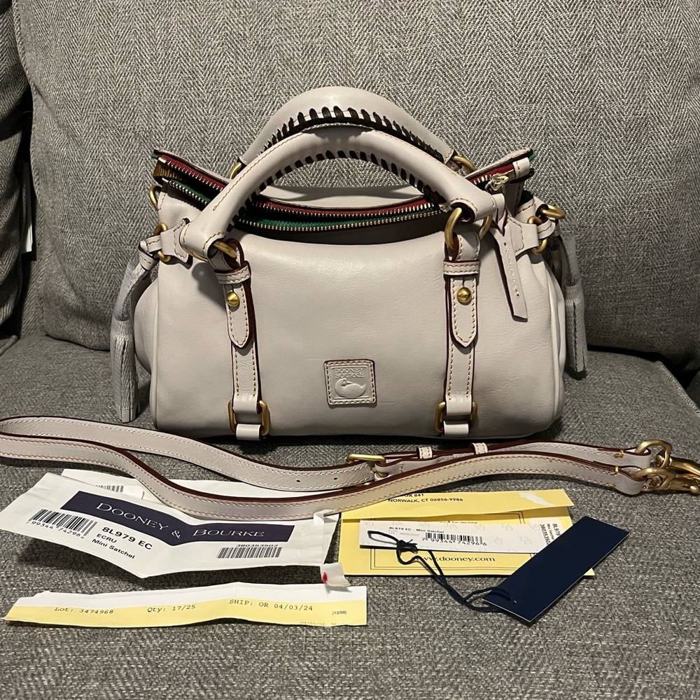 Dooney & Bourke Florentine mini satchel Ecru